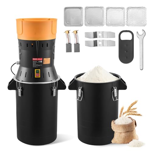 VEVOR Electric Grain Mill Grinder, 600W High Power Commercial Spice Grinder, 6.6 Gal Pulverizer Powder Machine with Galvanized Sharp Blades, for Dry Grains, Spices, Cereals, Coffee, Corn & Pepper by VEVOR - Used condition - US$72.75