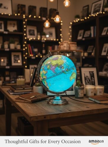 Image of Educational World Globe for students and Teachers (Blue /Multi, 8 Inch Dia)