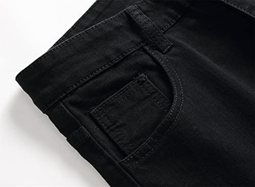 Maiyifu-GJ Men Distressed Ripped Biker Jeans Slim Straight Fit Stretchy Moto Denim Pants Retro Hip Hop Jean Trousers Holes3