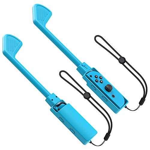 Golf Club for Nintendo Switch, Switch Golf Games Accessories Golf Club Hand Grip with Adjustable Hand Strap for Mario Golf: Super Rush, 1 Pack, Blue
