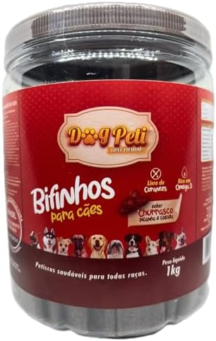 Petisco Bifinho Dog Peti Cães Super Premium 1kg (Churrasco)