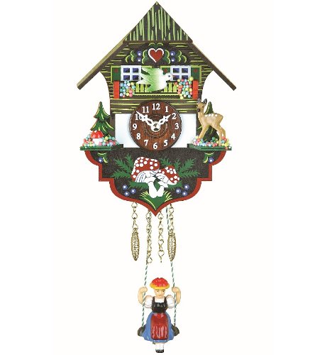 Trenkle Kuckulino Black Forest Clock Black Forest House with Quartz Movement and Cuckoo Chime TU 2004 SQ