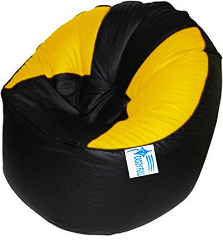 Image of XXXL Muddha Chair Without Beans (Black and Yellow)