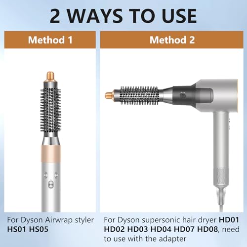 Odashen 20mm Small Round Volumizing Brush and Adapter for Dyson Supersonic HD01 HD02 HD03 HD04 HD07 HD08 HD15 Hair Dryer Attachment - Image 2