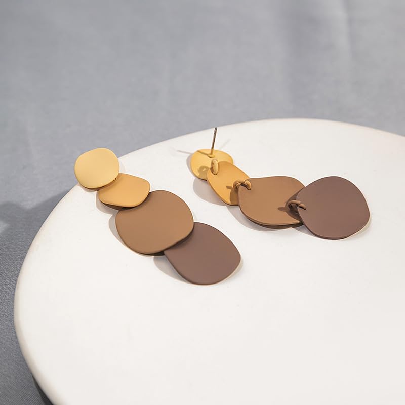 Vintage Round Disc Drop Earrings for Women Boho Geometric Circular Dangling Earrings Fashion Jewelry for Party Prom3