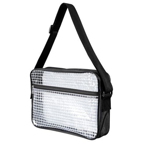 Synvicovan 15.7 Inch Tool Bag-Transparent & Anti-static Cleanroom Engineer Bag for Work and Travelfabric shoulder straps