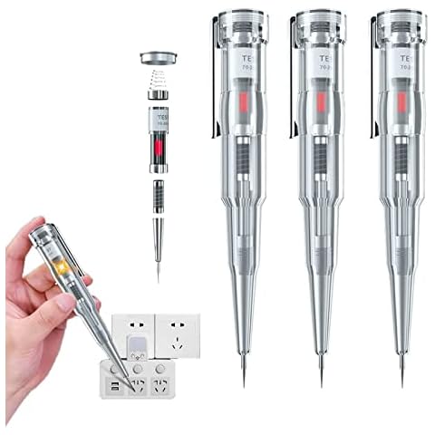 Responsive Electrical Tester Pen, Screwdriver Probe with Indicator Light, Non-Contact AC Voltage Tester Pen, 70-250V Waterproof Voltage Tester Induced Electric Pen Cover