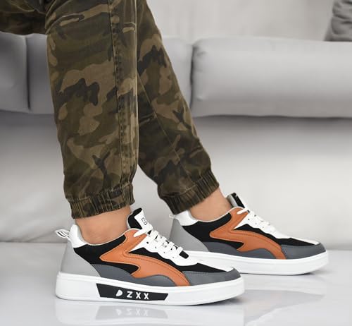 Image of Badlav Causal Sneakers For Men|Comfortable Canvas Shoes (B007-Beige) 8