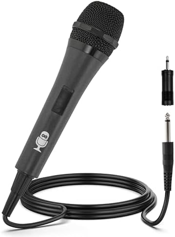 Singing Machine SMM-205 Unidirectional Dynamic Microphone with 10 Ft. Cord,Black