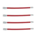 Minelife 4 Pcs Bicycle Pump Extension Hose, Air Pump Inflator Extension Hose Inflator Tube Pipe Cord