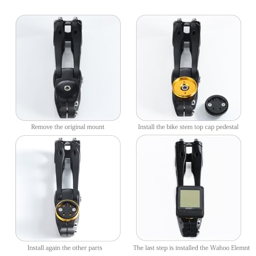 Image of Bike Stem Top Cap Mount Holder Bicycle Computer Mount Adapter for Wahoo Elemnt Wahoo Mini Elemnt Bolt
