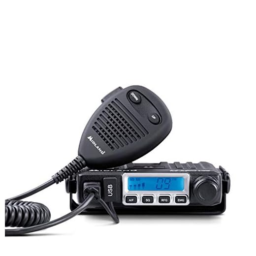 Midland M-MINI USB, Radio CB senza licenza Multibanda con Presa USB, Dimensioni Ridotte, Display LCD con S/Meter, Doppia Modalità Squelch, Ricarica Rapida, Presa Altoparlante Esterno