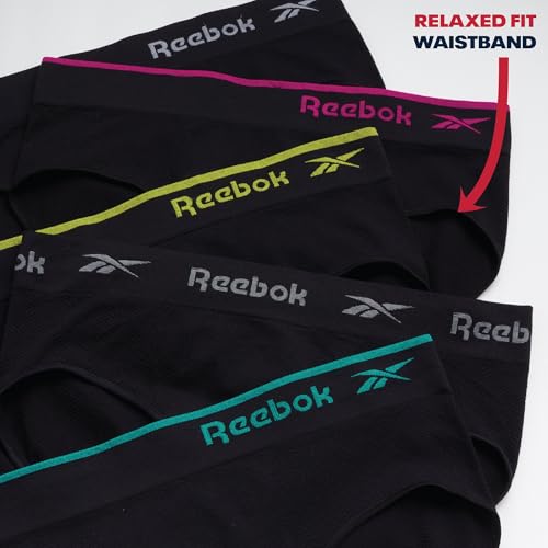 Image of Reebok Womens Hipster Panties Underwear, Stretch Tag-Free Waistband 10 Pack