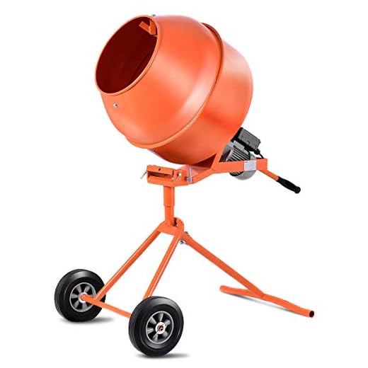 XtremepowerUS 67001 Cement Mixer 5cu ft 1/2hp Portable Electric Concrete Mortar Barrow Machine
