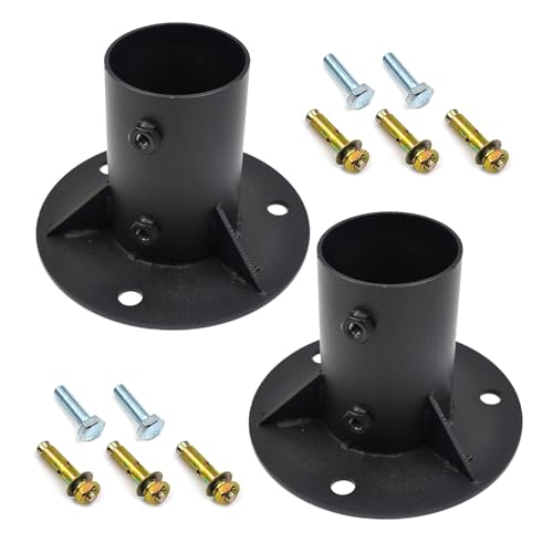 Bridas de suelo de alta resistencia para vallas y postes de 2.5 pulgadas kit de 2 piezas