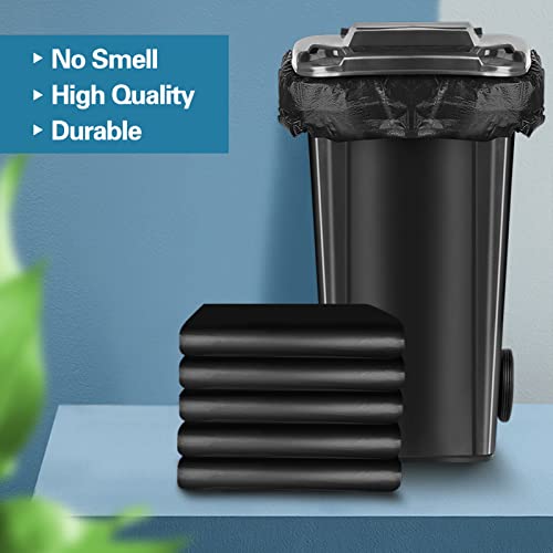 Image of Garbage Bags 13 Gallon Trash Bags 100 Count [Extra Thick][Leak Proof] Tall Kitchen Rubbish Bags Trash Can Liners for Kitchen, Home, Office, School, Hotel, Courtyard, Parties-Black