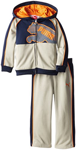 PUMA Conjunto de lã de poliéster para meninos Puma Pop Cat - 1, Pedra calcária, 2T