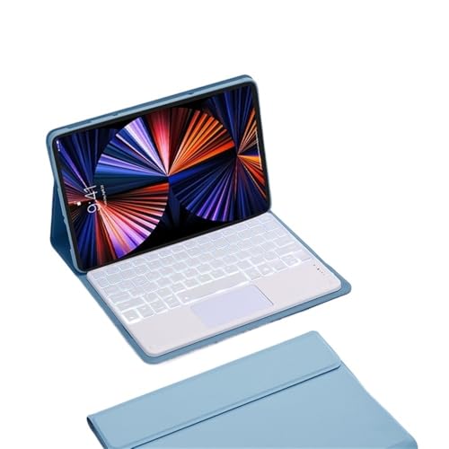Clavier QWERTY pour Lenovo Xiaoxin Pad Plus 2023 11.5 - Housse Misty Blue Retroéclairée Touch