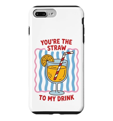 You're The Straw To My Drink Love ���p�f�U�C�� �X�}�z�P�[�X iPhone 7 Plus/8 Plus �p