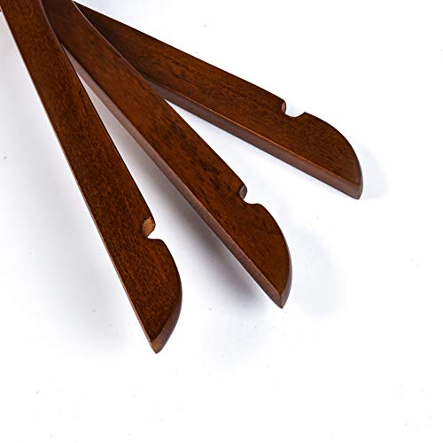 Better To U 17.5" Antique Brown Wooden Suit Hangers, Coat Standard Hangers With Notches, Retro Closet Clothes Hangers (20 Pack) #TOP4