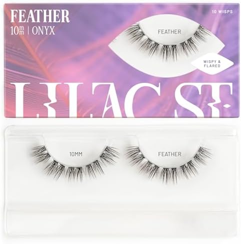 Lilac St - Feather Natural Faux Eyelash Clusters (10mm) - Dynamic & Fluttery Volume - DIY Lash Extension Wisps - Lightweight & Lifelike - Lasts 10 Days - Women Founded, Cruelty Free, Vegan - 10 Lashes