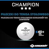 Schildkröt piłka do tenisa stołowego 3-gwiazdkowa Champion ITTF, piłka do zawodów w jakości Poly 40+, 3 szt. w kartonie, biała, 608540