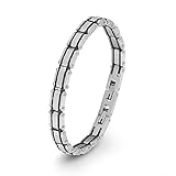 Durch Herausnehmen eines Gliedes am Klappverschluss lässt sich dieses Armband einfach von 22 cm auf 20 cm kürzen