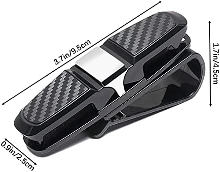 2Pcs Glasses Holders for Car Sun Visor Sunglasses Holder Clip Double-Ends Glasses Holder Clip Hanger Ticket Card Clip Holder with 180 Degree Rotational