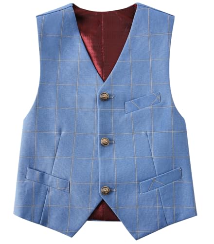 Boy's 3 Buttons Solid Color Formal Vest for Kids