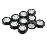 10pcs Toy Car Wheels 20mm Rubber Tire for DIY Model Accessories