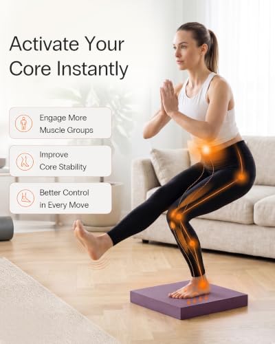 Image of StrongTek Extra Wide Foam Balance Pad for Physical Therapy, 19 inch X 15.8 inch X 2.4 inch, High-Density TPE Foam Pad for Exercise, Enhanced Stability, Core Strength, Non-Slip & Water-Resistant, for Fitness, Yoga