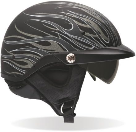Bell Pit Boss Flames Helmet - Large/Matte Titanium