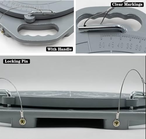 Placas de giro de la alineación de la rueda giratoria de 360 °, mesa giratoria de aleación de aluminio resistente con pasador de bloqueo para el garaje del coche, herramienta de medición precisa del á