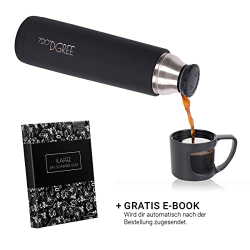 720°DGREE Frasco Termica “Follow“ – 450ml, 700ml, 1l - Botella de Aislante al vacío Termo de Acero Inoxidable con Taza café y té - Imagen 5