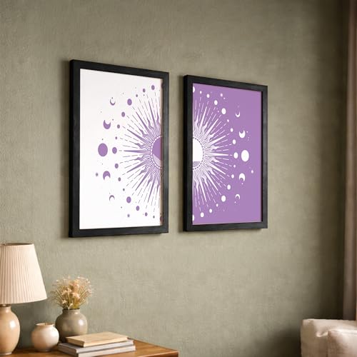 Image of NoWorries Wall paintings for home decoration & Wall art for living room (13x19inches) (Color-Lavender) Set of 2 Big frames for wall decoration (Art-10)