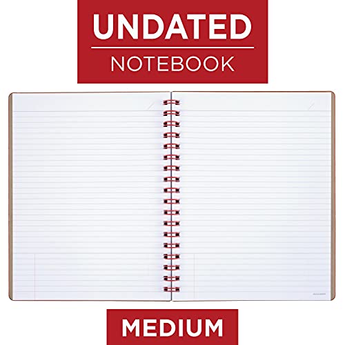 At-A-Glance Notebook, Twinwire, Ruled, 80 Sheets, 9-1/2 X 7-1/4", Collection, Tan/Red (Yp14007) #TOP2