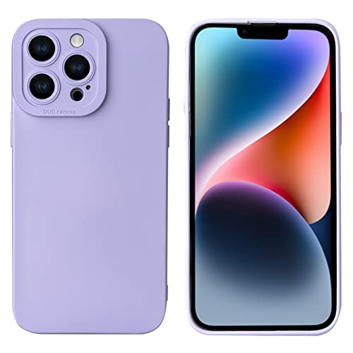 LOOKSEVEN For iPhone 15 Pro Max Case, Purple Silicone TPU Rubber Back Cover Case Compatible for iPhone 15 Pro Max (6.7 inch)