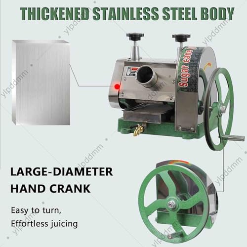 Stainless Steel Manual Sugar Cane Juicer Machine with Three Rollers for Efficient Juicing, 2.5 Inch Inlet - Image 4