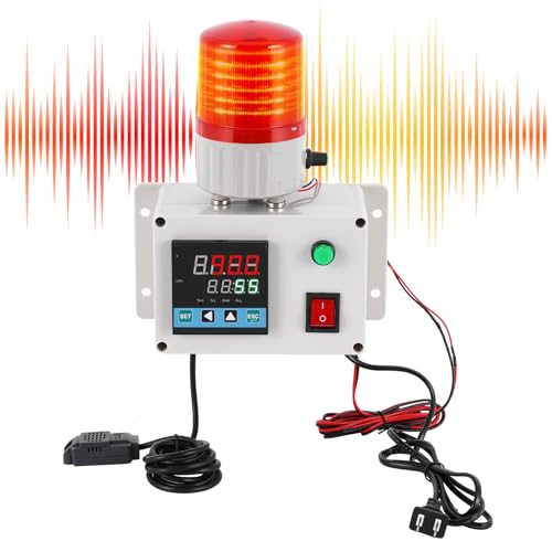 JIAWANSHUN Industrial Temp & Humidity Alarm with Alerts