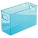 InterDesign Bathroom Vanity Organizer Bin for Health and Beauty Products/Supplies, Lotion, Perfume - 10" x 4" x 6", Aqua