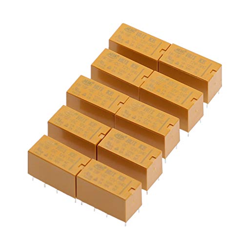 Jgzwlkj Relais 10pcs Mini Module SRD-5VDC-SL-C DC 3V 5V 12V 24V SPDT 8 Broches Bobine en Plastique Relais de Puissance Bleu (Size : HK19F DC12V SHG) Cover