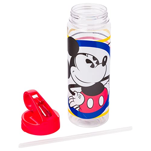Silver Buffalo Disney's Mickey Mouse Circle And Stripes Tritan Water Bottle, 20 Ounces #TOP7