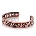 Reevaria Heavyweight Large Copper Celtic Magnetic Cuff Bracelet for Men, with 10 Magnets