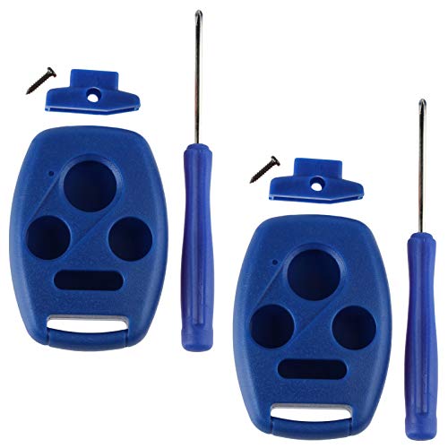 2 clés télécommande sans clé pour Honda Accord Civic Pilot CR-V avec coque bleue