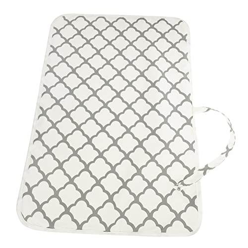 Totority ポータブル更衣マット ベビー マット 幼児用ベッドマットレス オムツ ポータブルで再利用可能なおむつ替えパッド 幼児用ポータブルおむつ替えパッド ポリエステル綿 Grey