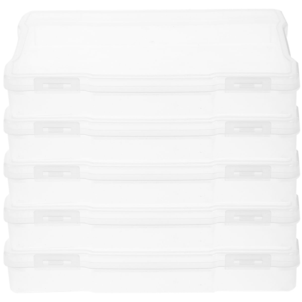 Lurrose 5 Cajas de Plástico para Fotos PP, Organizador de Piezas Pequeñas, Ligeras y Fáciles de Llevar, para Tarjetas | Contenedor de Plástico Ligero, Mantiene el Espacio Ordenado, Apto para Fotos y Tarjetas