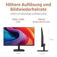 Amazon Basics Monitor 24 Zoll (61 cm), FHD 1080p, max. 100 Hz, VESA-kompatibel, integrierte Lautsprecher, Schwarz – Ansicht 5