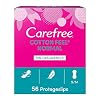 Carefree Algodón normale inlegkruisjes, parfumvrij, flexibel, ultradun, 56 stuks