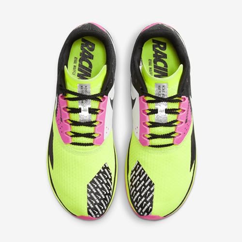 Nike Rival Waffle 6 Road and Cross-Country Racing Shoes (DX7998-700, Volt/White-Black-Hyper Pink) Size 74
