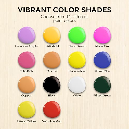 Bluebird Studio Acrylic Paint Tube - Neon Green 6.76 Fl Oz / 200ML - Non Toxic, Rich Pigments for Painters, Adults & Kids, Ideal for Canvas, Wood, Clay, Ceramic & More - Thumbnail 3